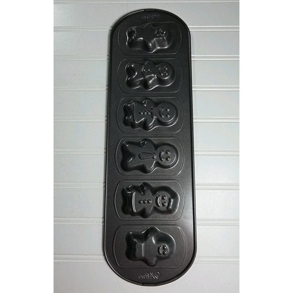 Wilton Gingerbread Man,‎ kids, and woman Non-Stick Mini Cake Pan, 6-Cavity